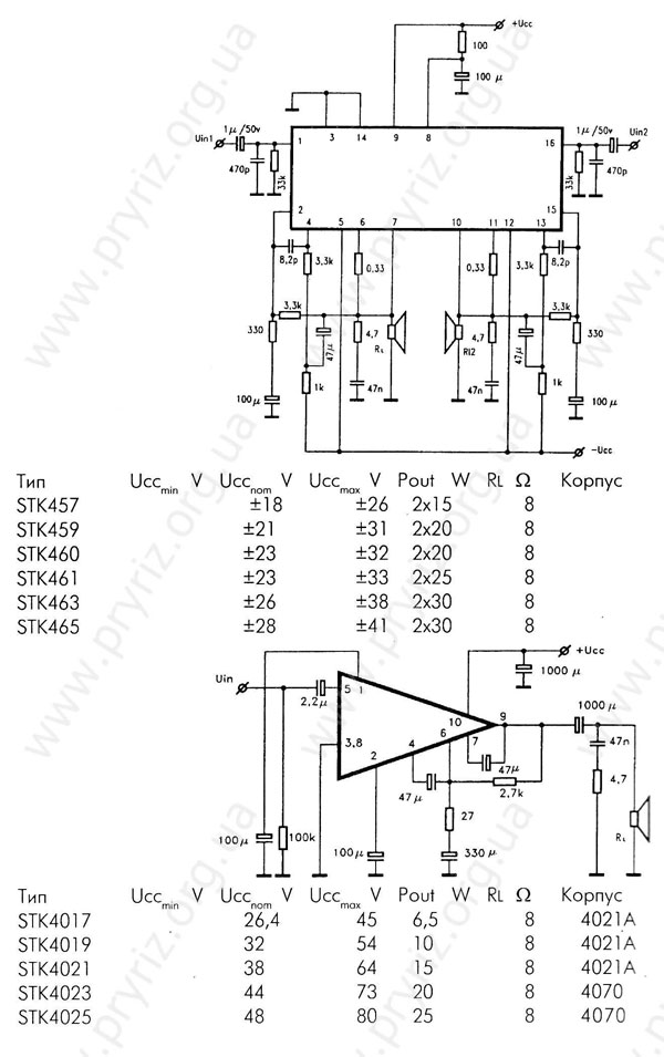 Stk432 070 схема включения