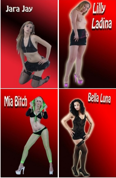 Bella Luna, Lilly Ladina, Jara Jay, Mia Bitch & Candy Melody Gangbang