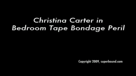 Christina Carter in Bedroom Tape Bondage Peril